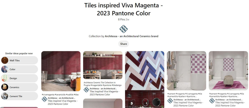 2023 Pantone Color of the Year Viva Magenta Pinterest Board