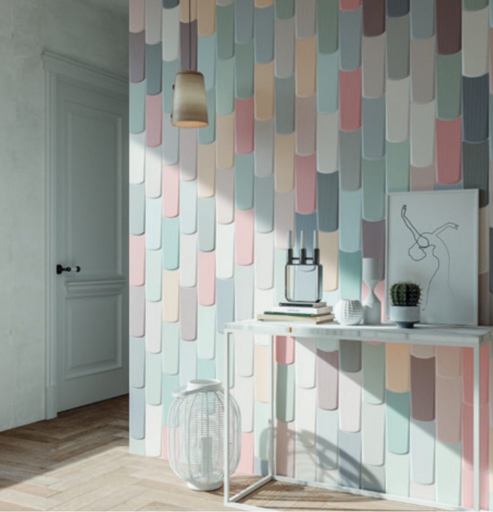 Multicolor teardrop tile