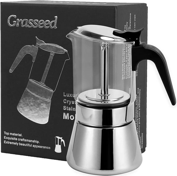 LuxHaus Premium Stainless Steel Moka Pot