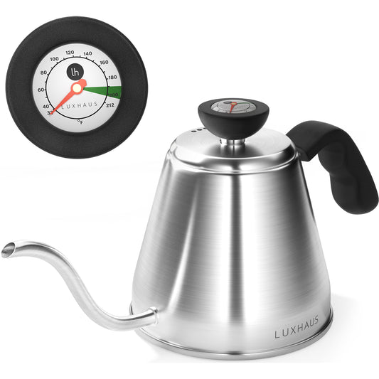 LUXHAUS Moka Pot - 9 Cup Stovetop Espresso Maker - 100% Stainless Steel  Italian and Cuban Mocha Coffee Maker
