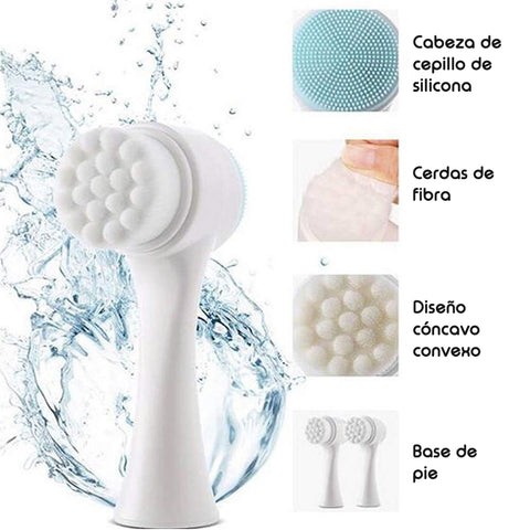 Cepillo Facial Exfoliante y Masajeador Manual Texturizado