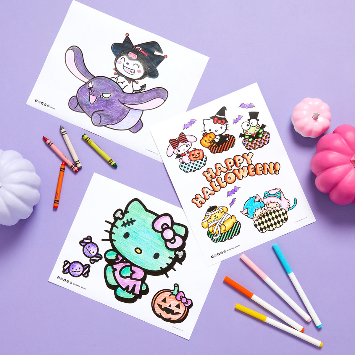 hello kitty coloring pages halloween videos