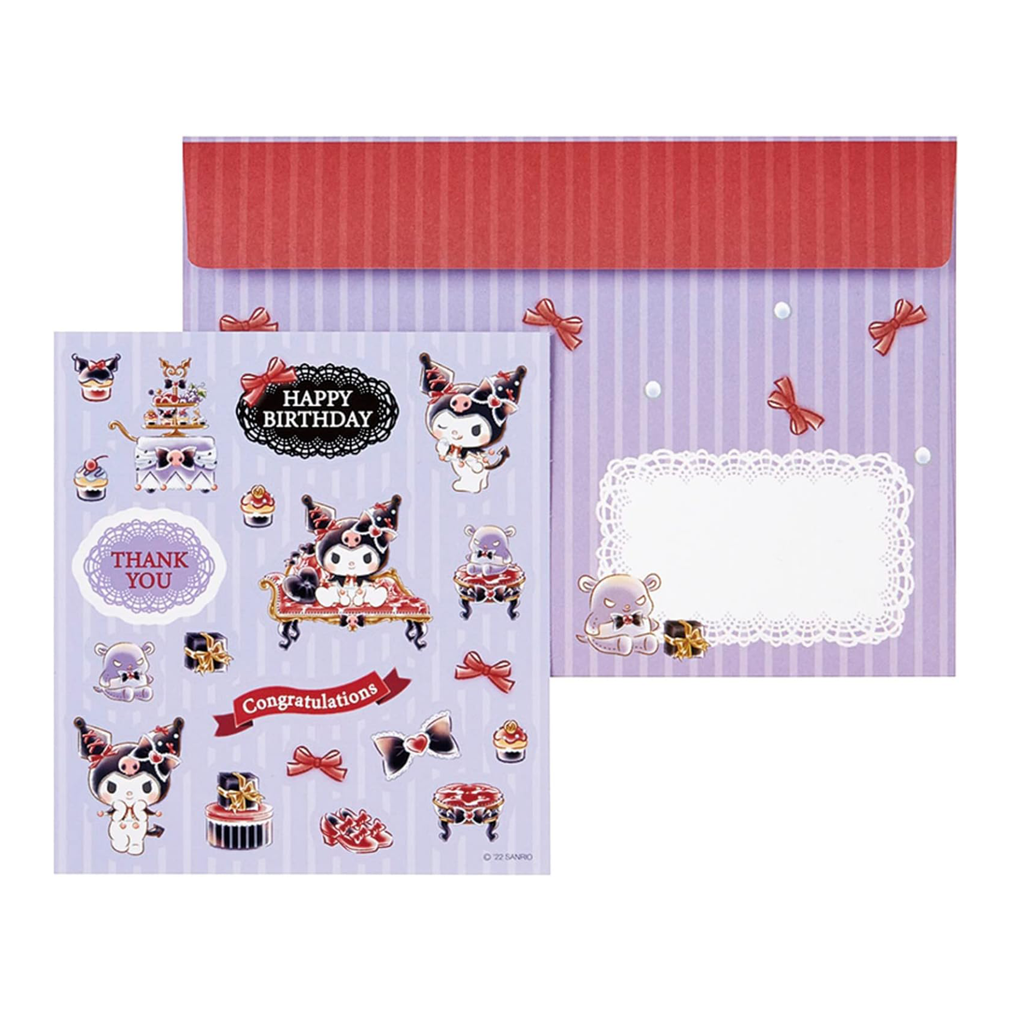 Sanrio Characters Gilded Message Card Set