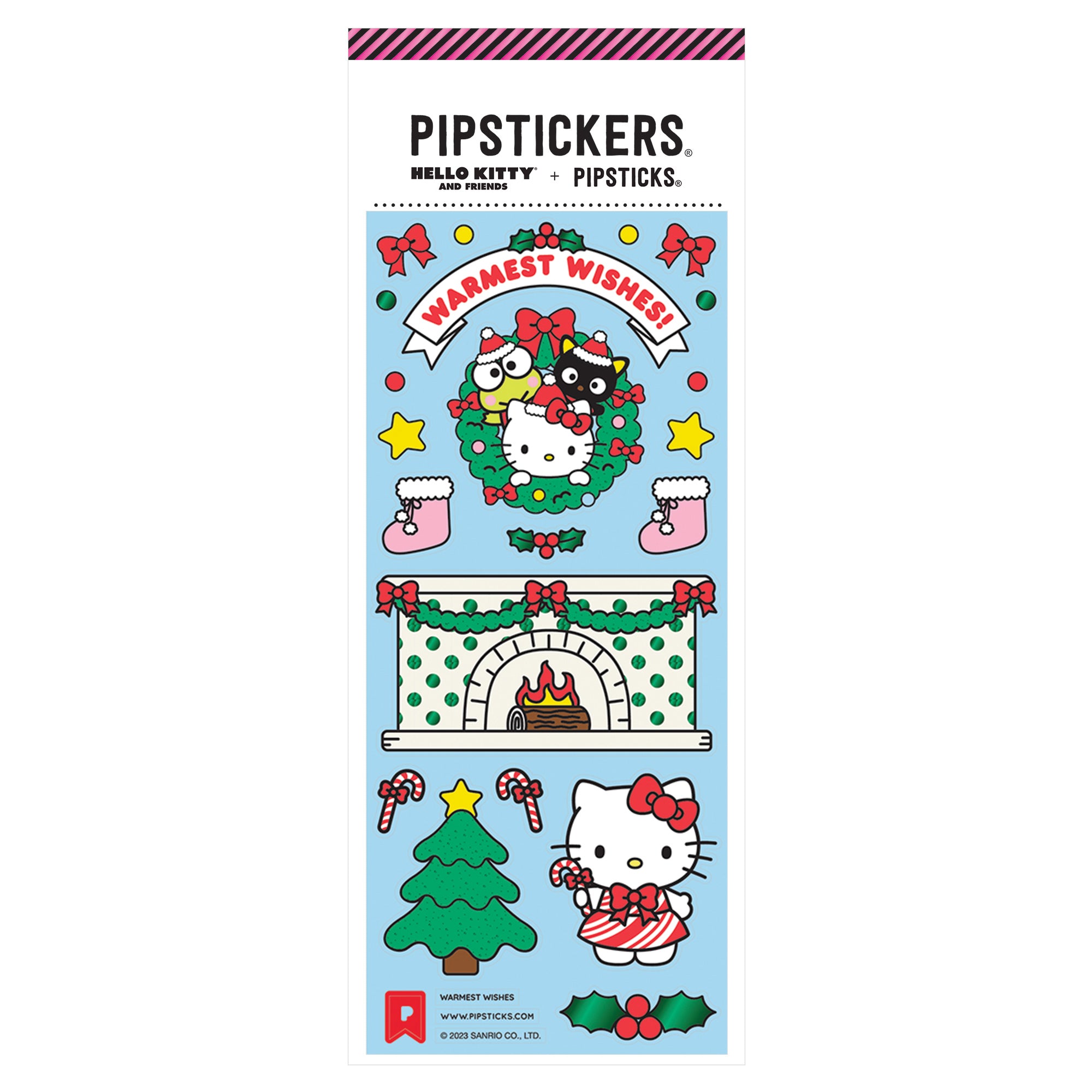 Hello Kitty x Pipsticks House Of Gingerbread Sticker Sheet
