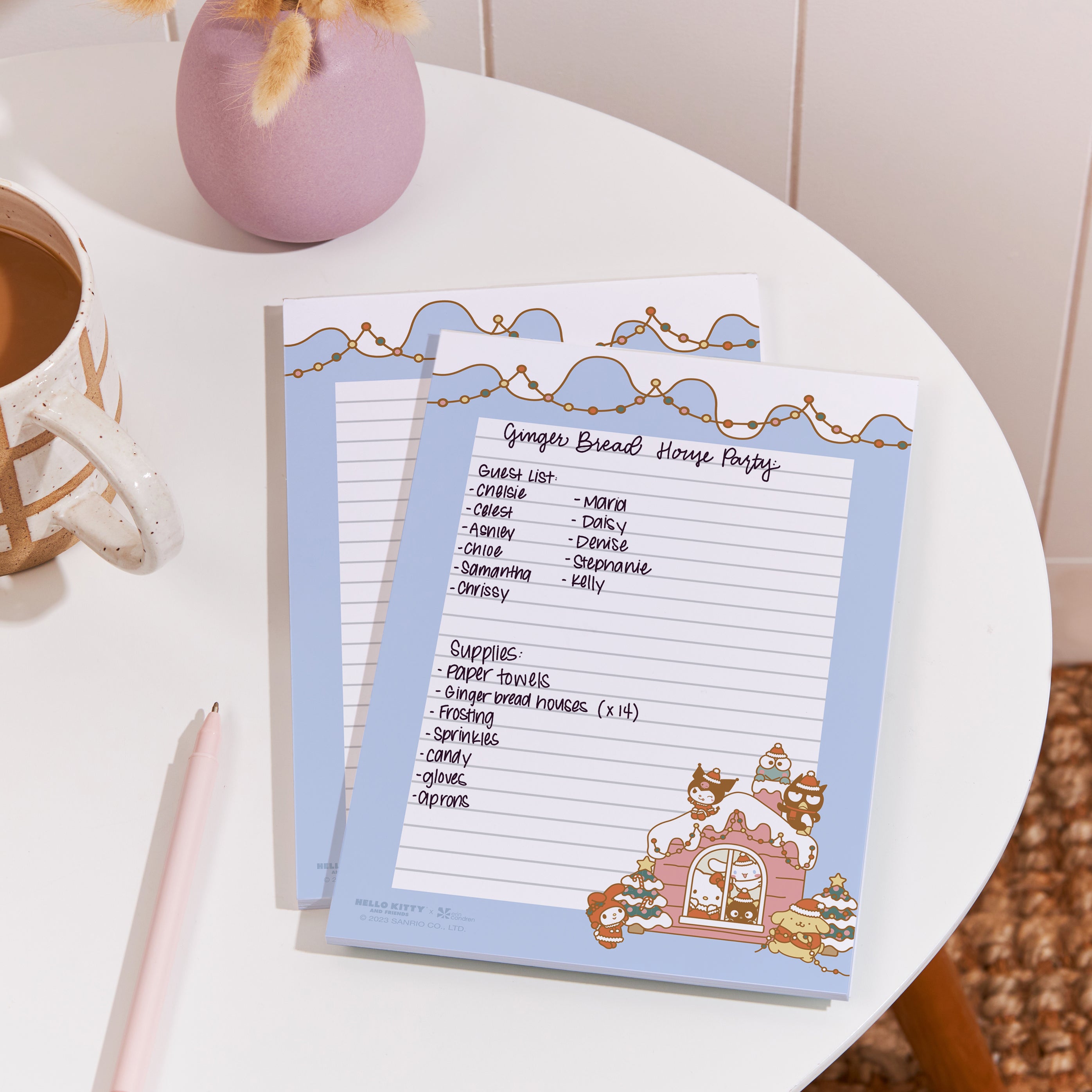Image of Hello Kitty and Friends x Erin Condren Holiday Medium Notepad 2-Piece Set