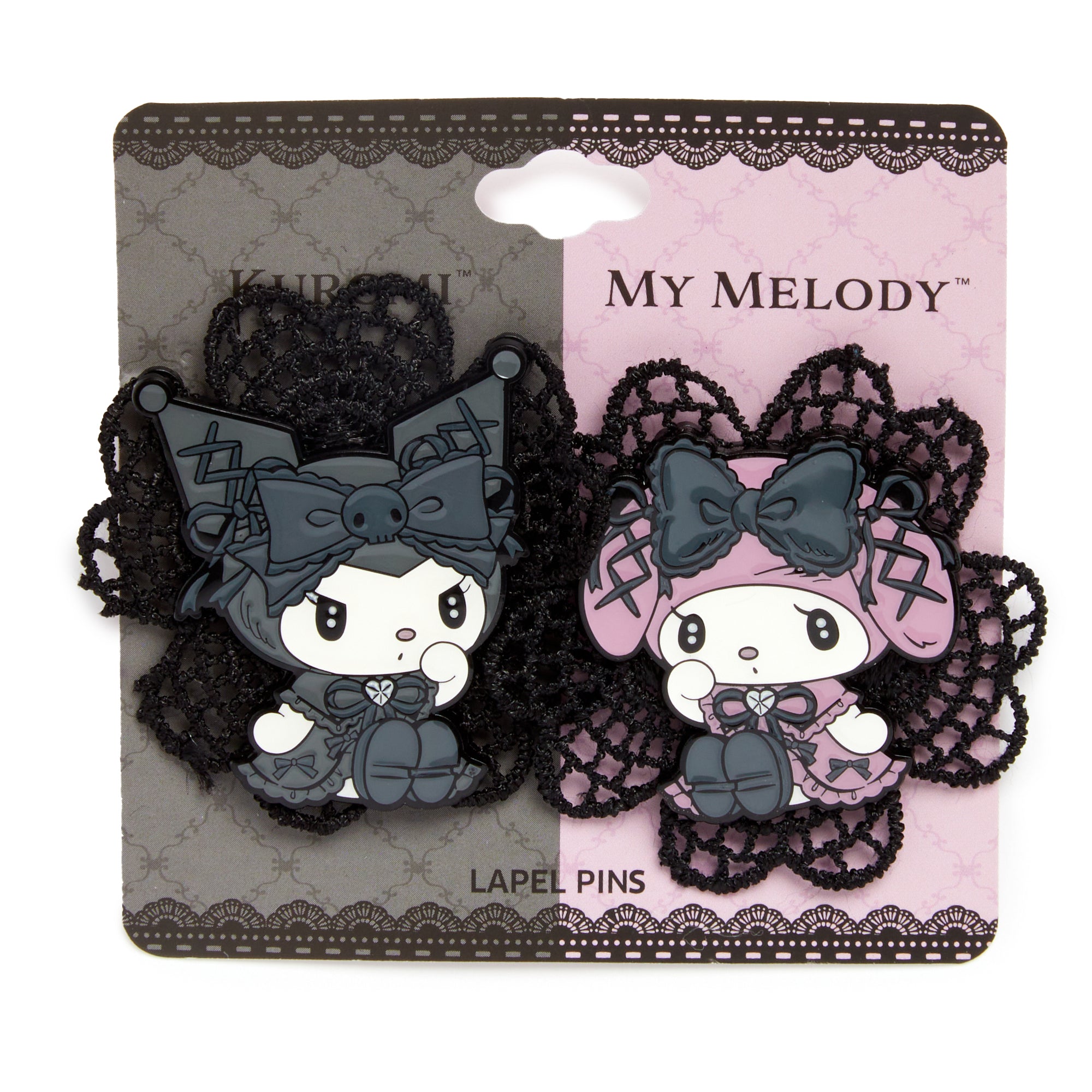 Sanrio Midnight Melokuro MyMelody KUROMI Plush Mascot keychain Set