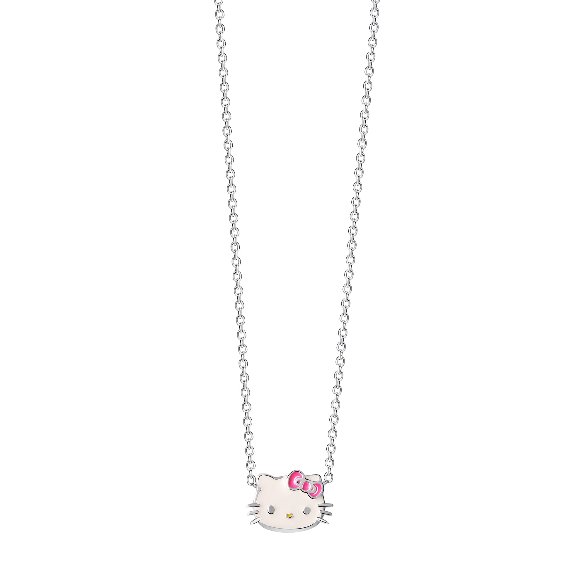 Hello Kitty Sterling Silver Crystal Necklace