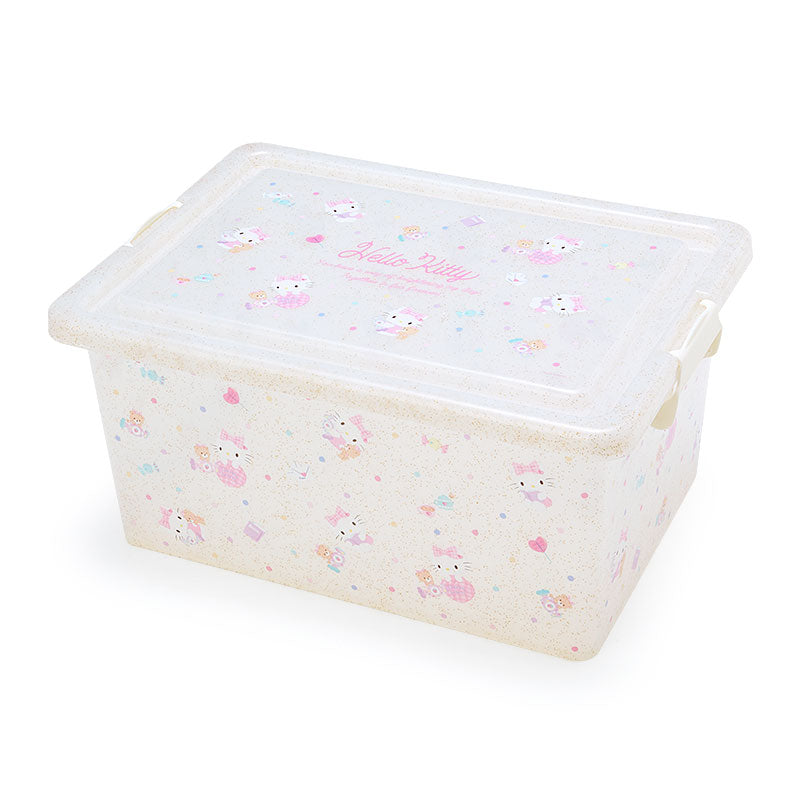 Hello Kitty Clear Glitter Storage Bin