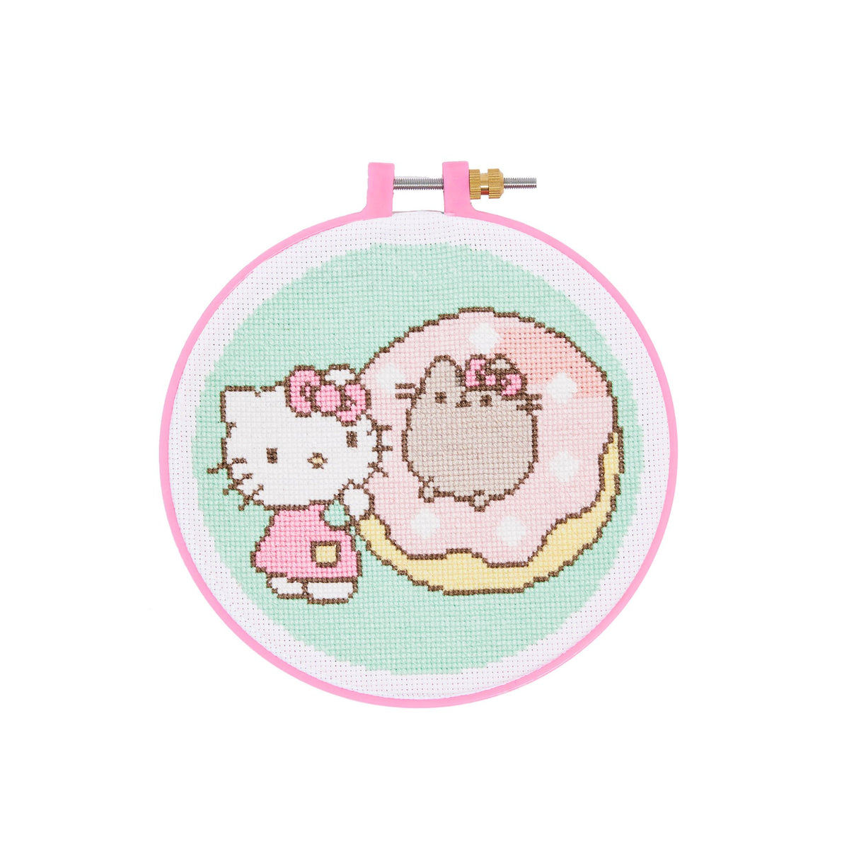 Hello Kitty X Pusheen Nuts About You Cross Stitch Kit Sanrio