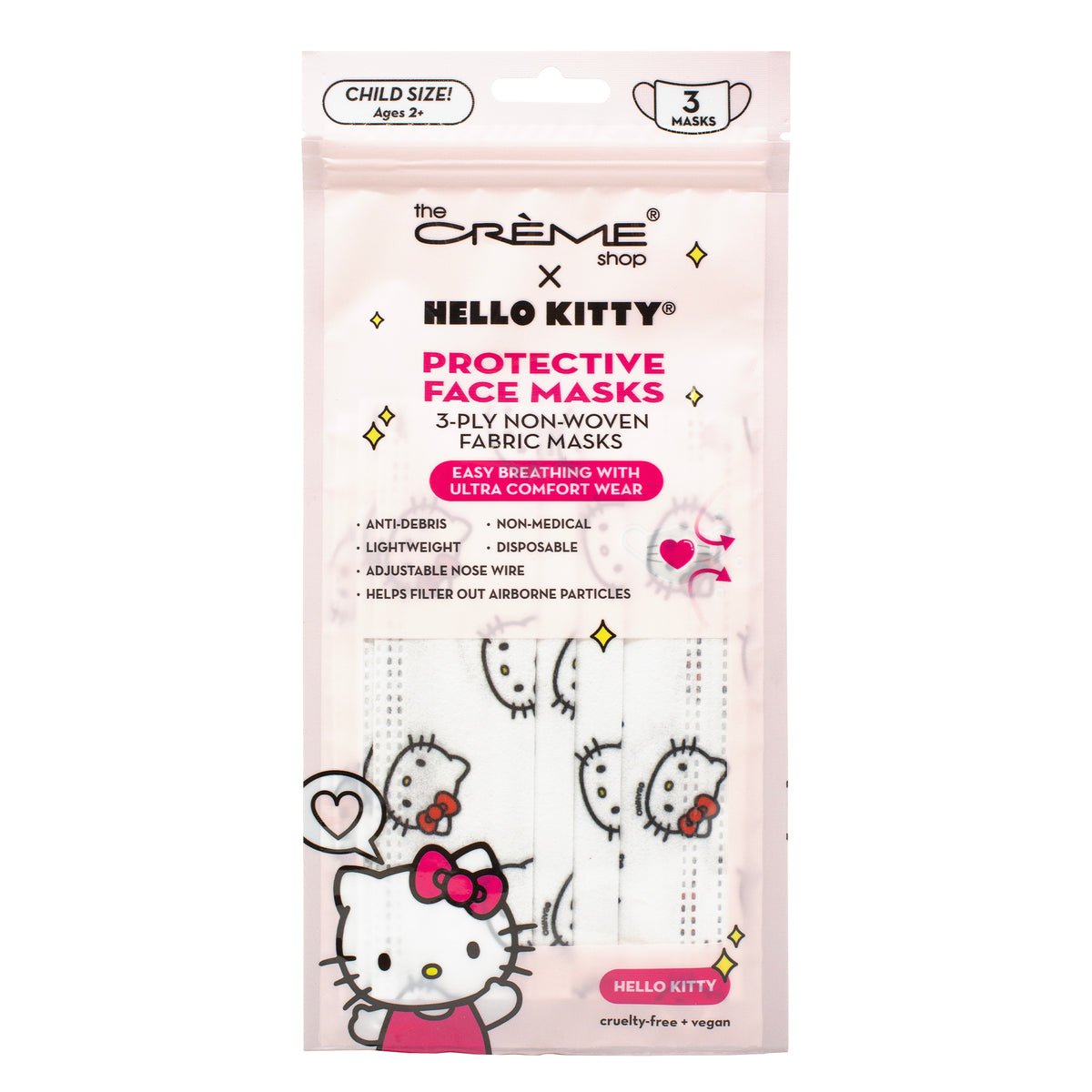 The Creme Shop X Hello Kitty 3 Ply Disposable Face Masks Child Sanrio