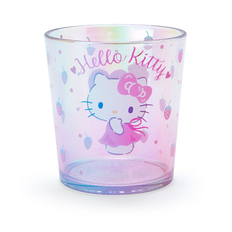 Hello Kitty Holographic Plastic Cup Travel Japan Original   