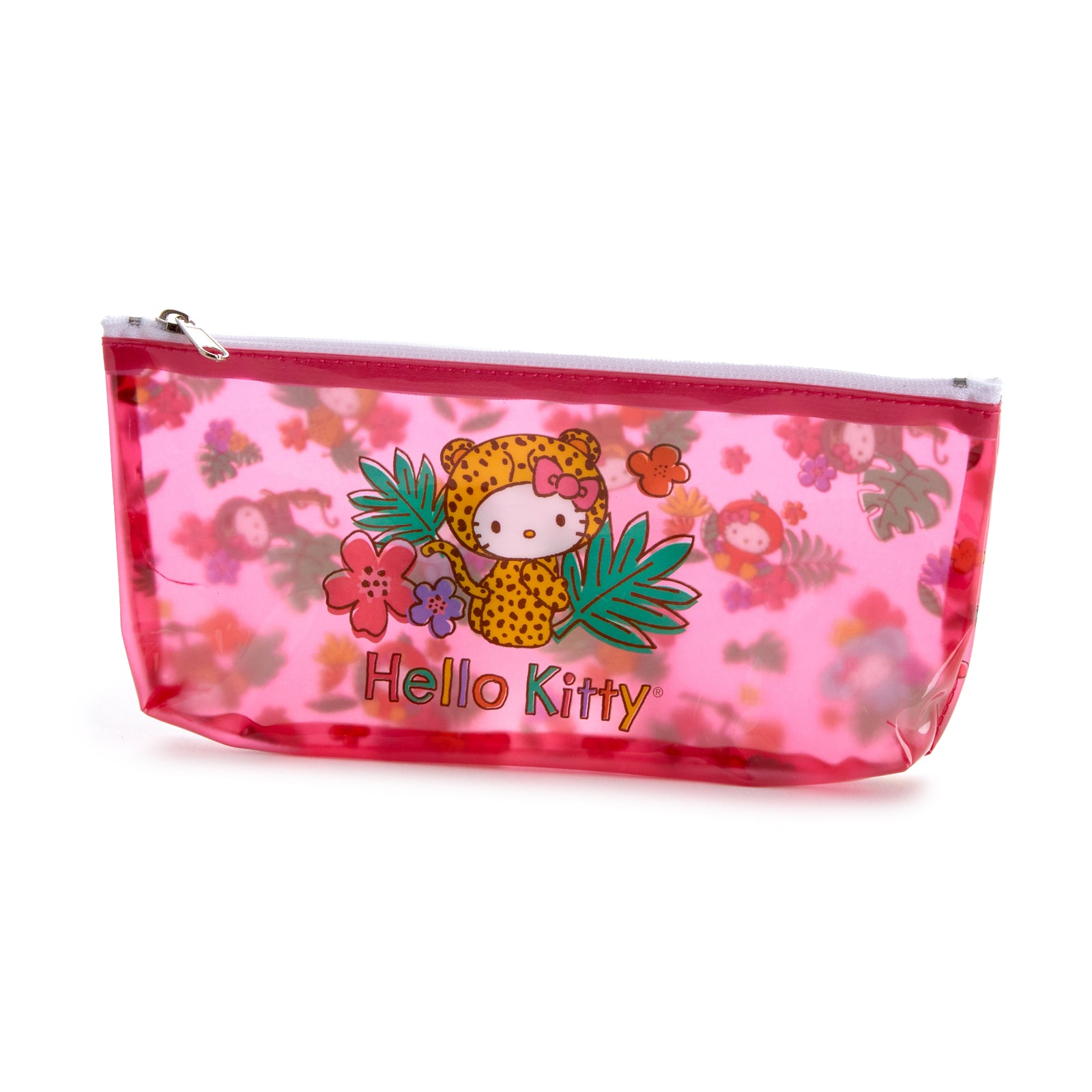 Cartoon PVC transparent pencil case hello kitty boy girl children pencil  case mesh bag 20x10.5cm