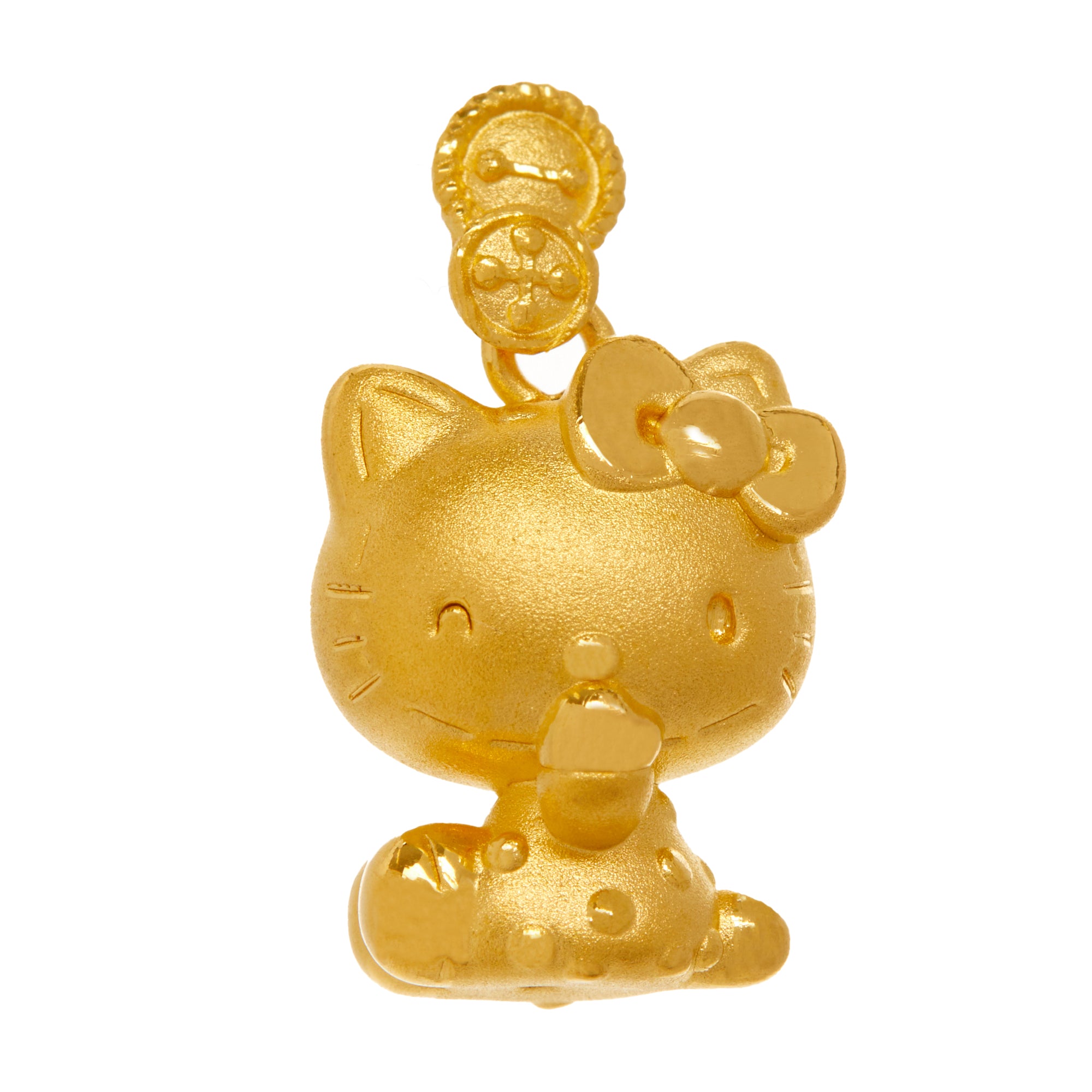 Hello Kitty x Chow Tai Fook 24K Gold Button Pendant