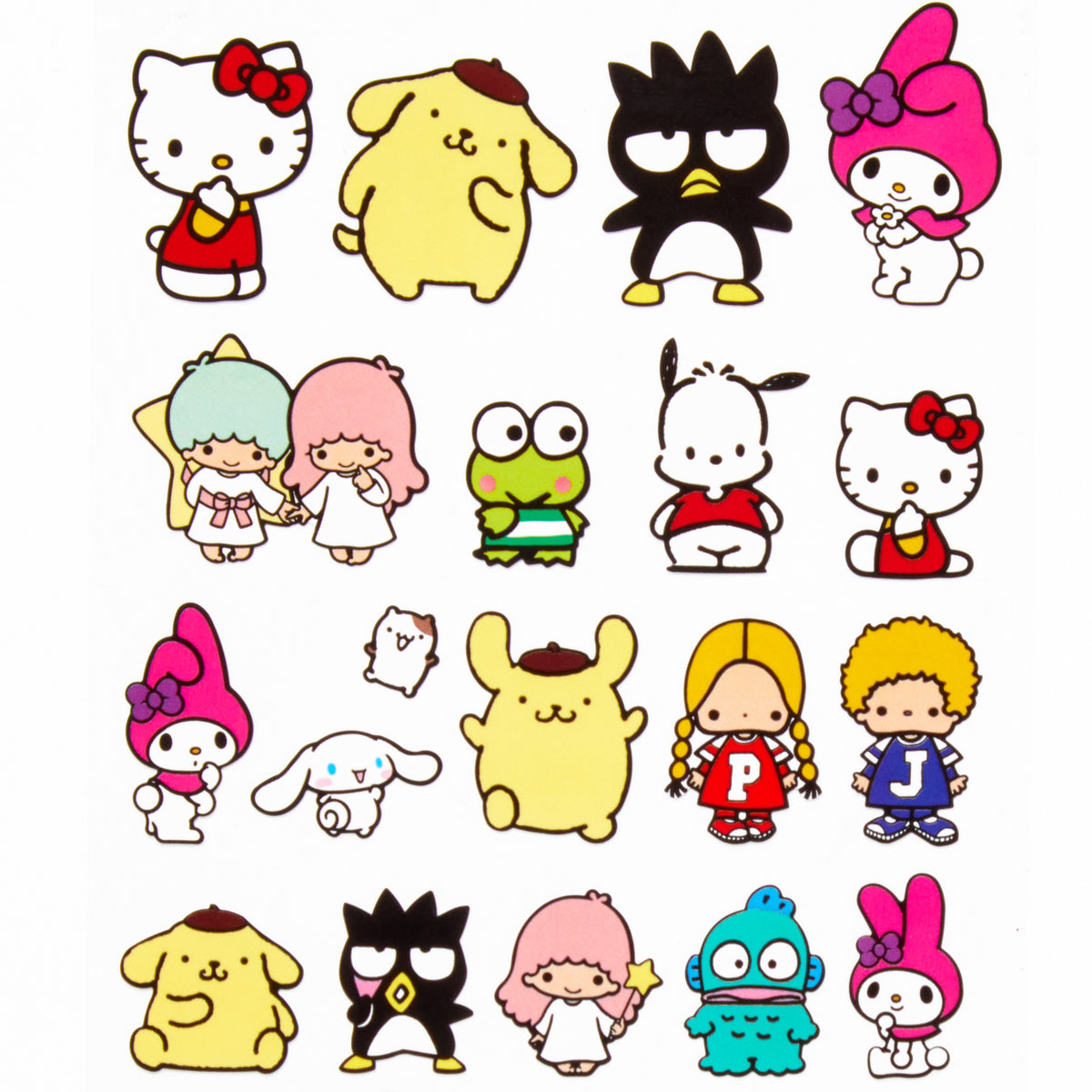 hello kitty and friends 4 size stickers sanrio