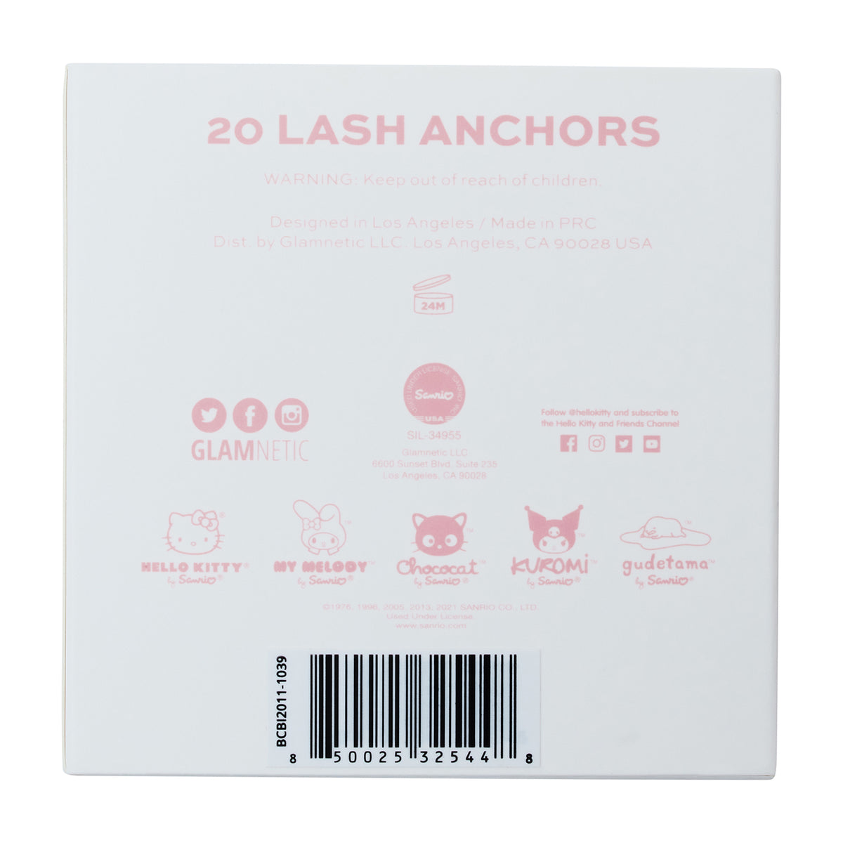 Glamnetic X Hello Kitty And Friends Piece Lash Anchor Sanrio