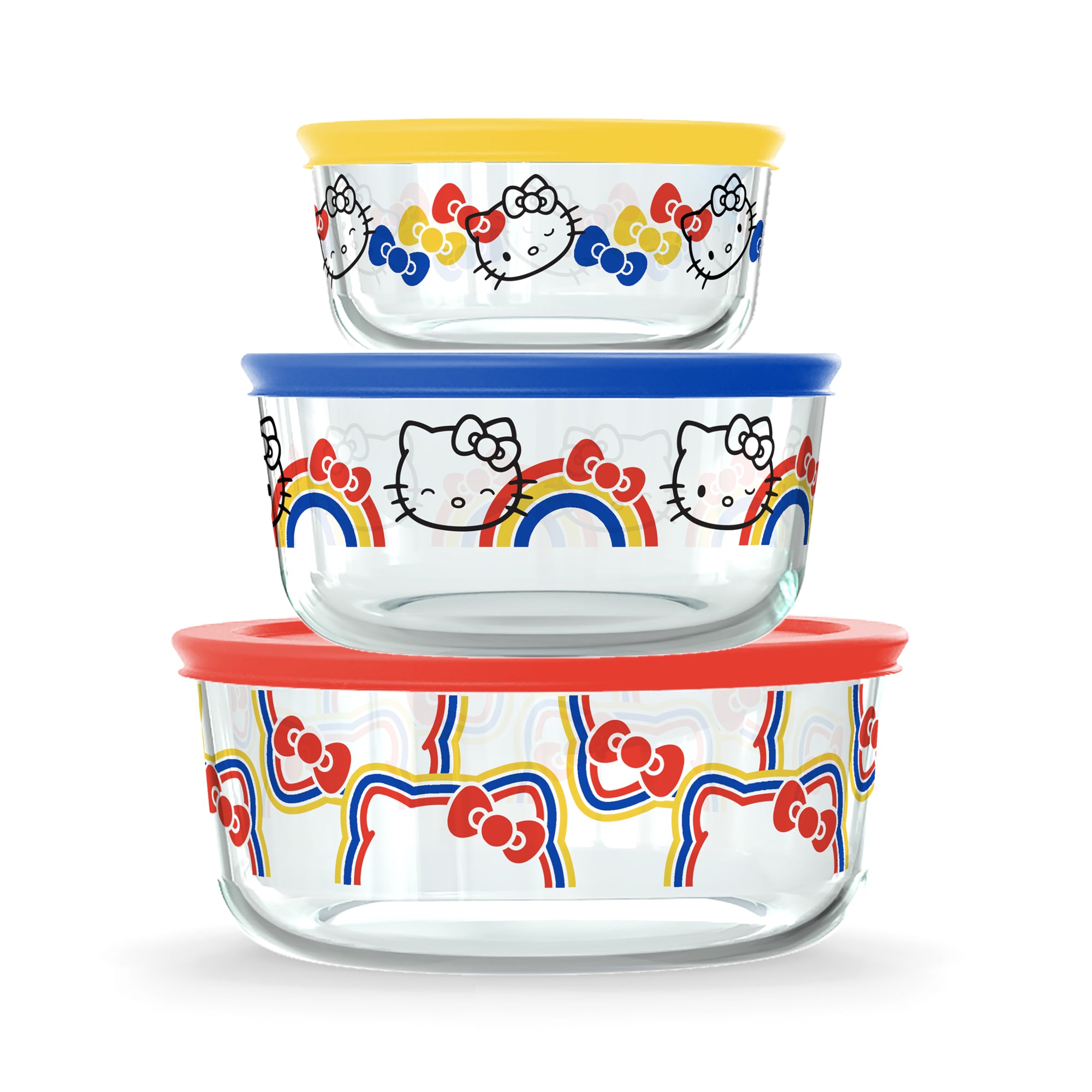 Siempre restante Detallado Hello Kitty x Pyrex Cheerful Vibes Glass Storage Containers (Set of 3)