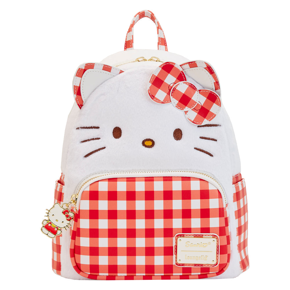 Loungefly Hello Kitty Bag Bowler embossed White Large Logo Sanrio Purse