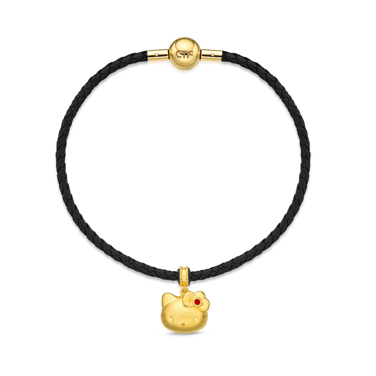 Hello Kitty 24K Gold Charm Bracelet: Bow Dot