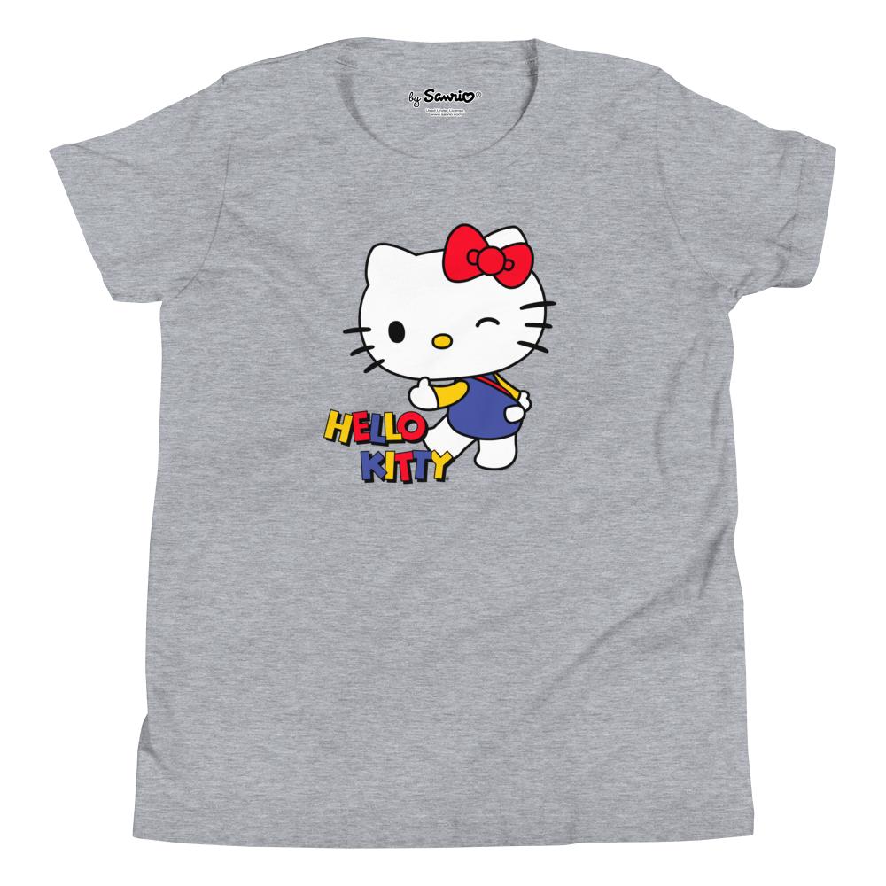 Youth Hello Kitty Primary Logo T-Shirt Heather Gray - Sanrio