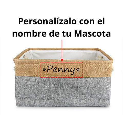 Cesta de Juguetes para Mascota Personalizada