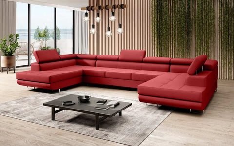 Designer Sofa Taormina mit Schlaf- und Klappfunktion (Samt) - Luxusbetten24