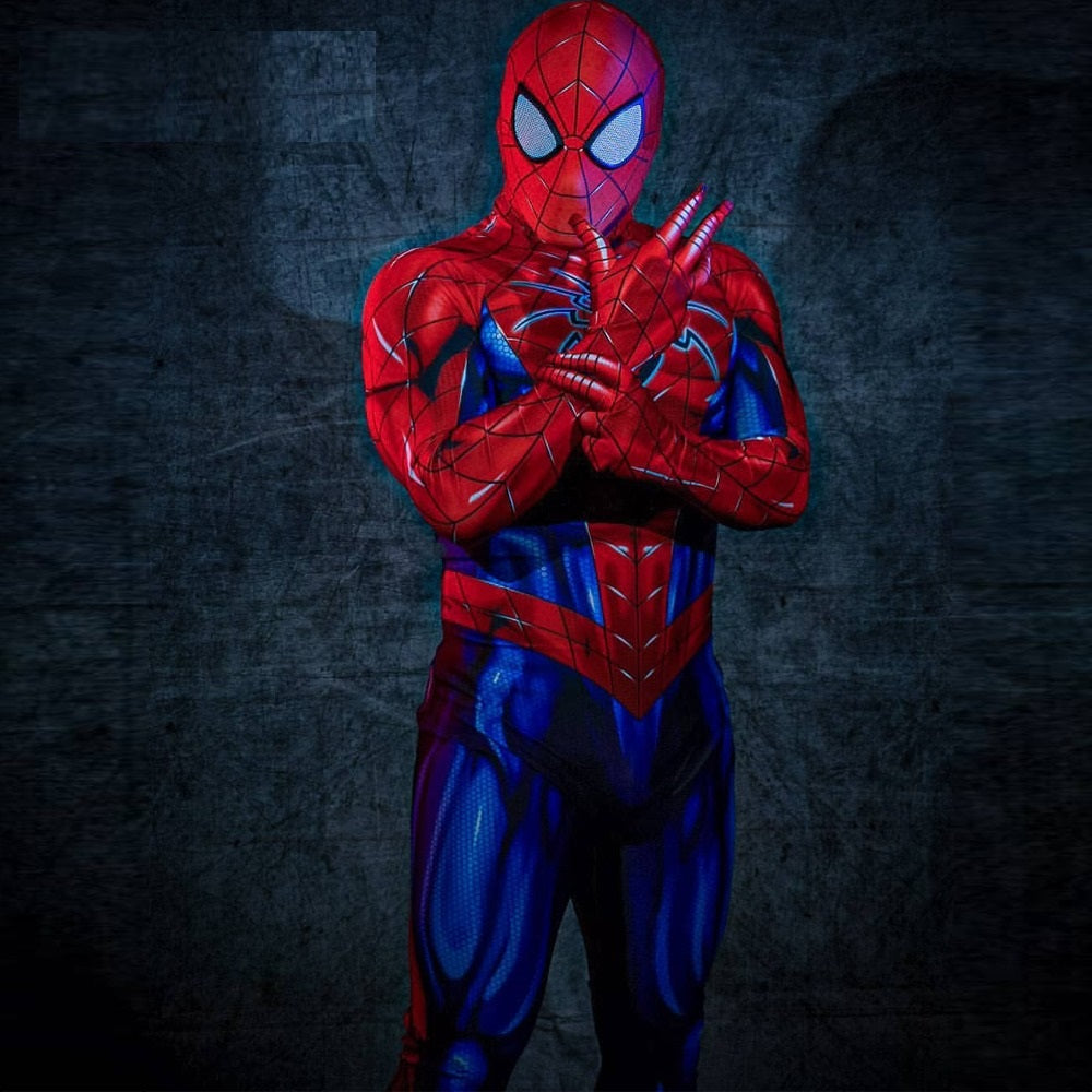 Fantasia Homem-Aranha Spider Armor MK IV Adulto Cosplay Traje Luxo