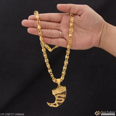 Charismatic Gold Tiger Nail Locket Casting Pendant