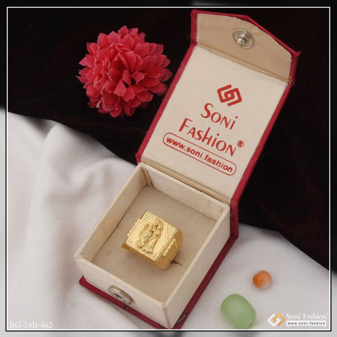 1 Gram Gold Plated Krishna Best Quality Durable Design Ring For Men - Style  B410 at Rs 2450.00 | Rajkot| ID: 2852021798862
