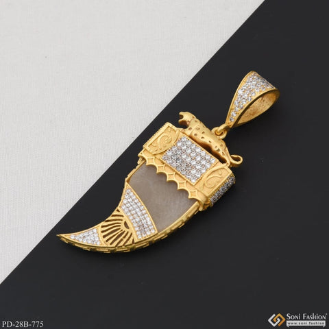 1 gram gold plated with diamond finely detailed design pendant for men style b775 soni 447 large