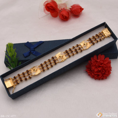 Rudraksha Bead Om (AUM) Meditation Connection Bracelet – Uplift Beads