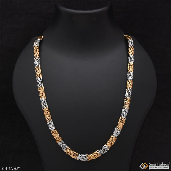 1 Gram Gold Ring Into Ring Jalebi Design Gold Plated Chain For