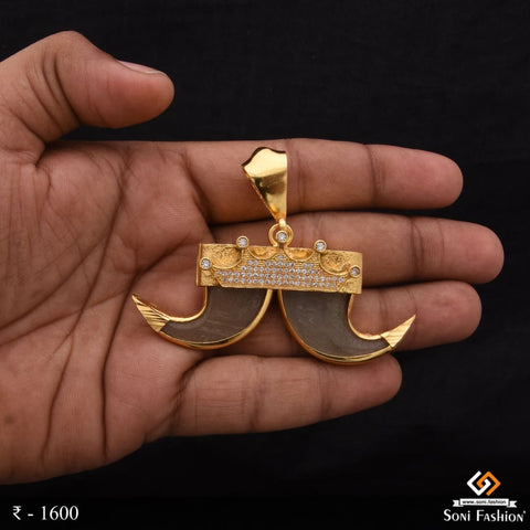 Tiger nail Pendant Also Known as Puligoru or Pulinagam Dollar Jewellery For  Men PS21641