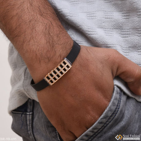 Van Heusen Men's Braided Leather Bracelet with Ornaments - 21806309 | HSN