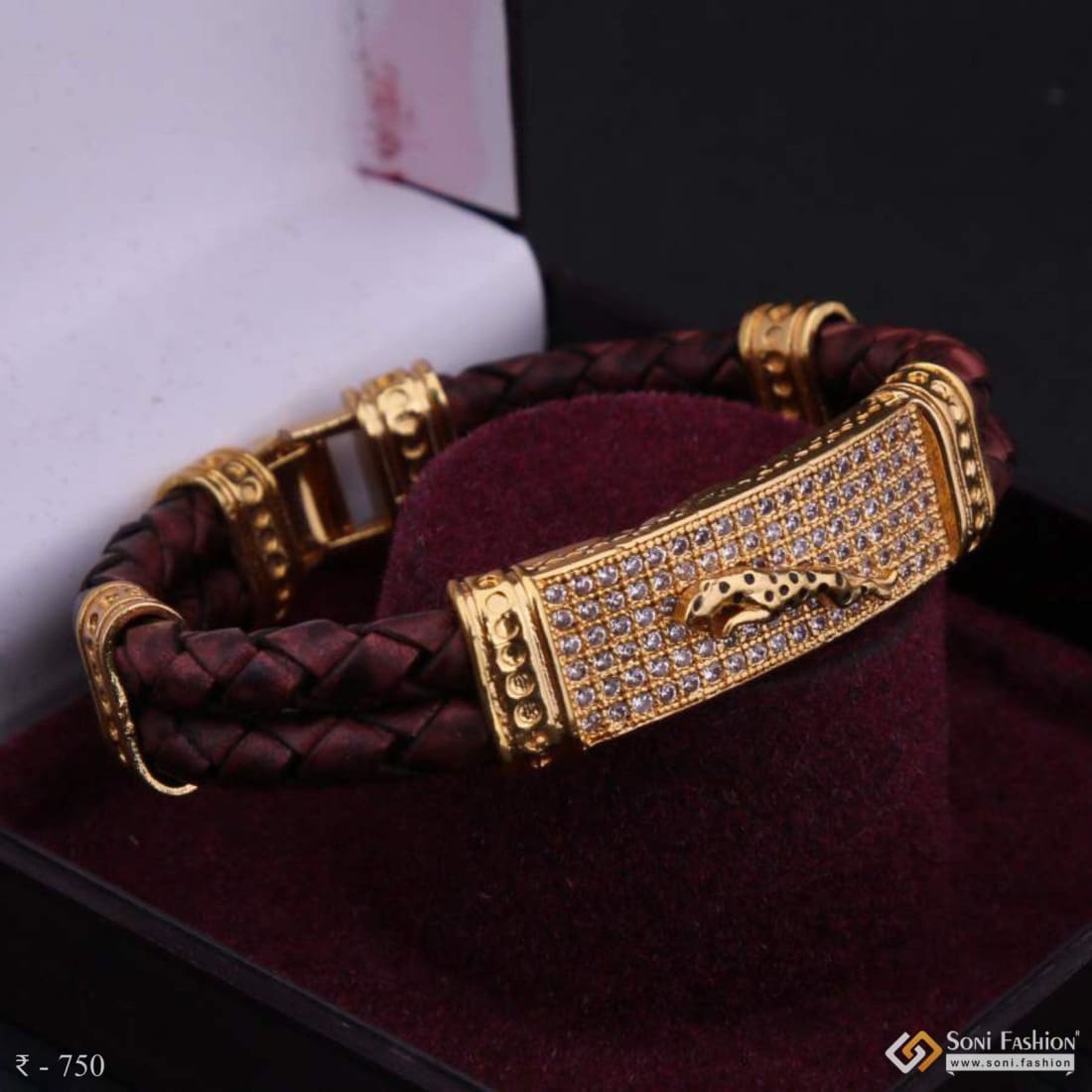 Zlxgirl brand Full pave cubic zircon leopard Bracelet with ring jewelry  sets fashion Jet Enamel Animal Love Bangles gifts