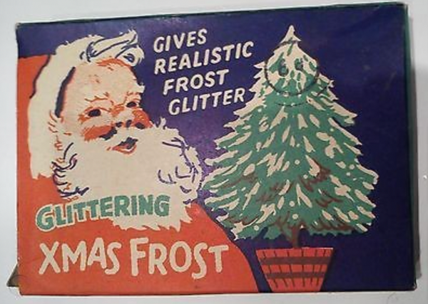 Antique Vintage 1940s Glittering Xmas Frost Box