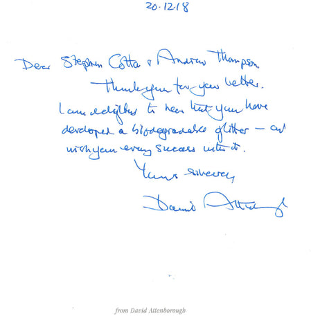 A letter from Sir David Attenborough