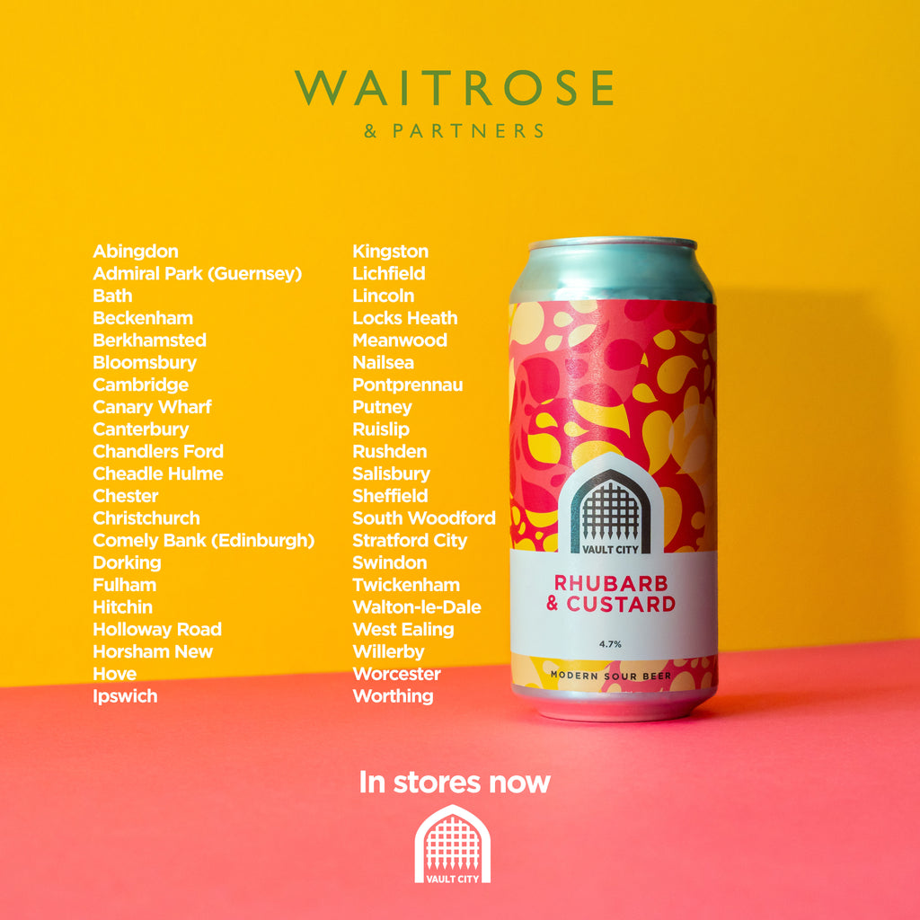 Vault City x Waitrose Rhubarb and Custard Store List