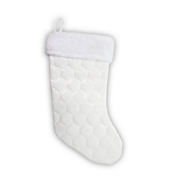 Sports Christmas Stocking made from soccer ball material