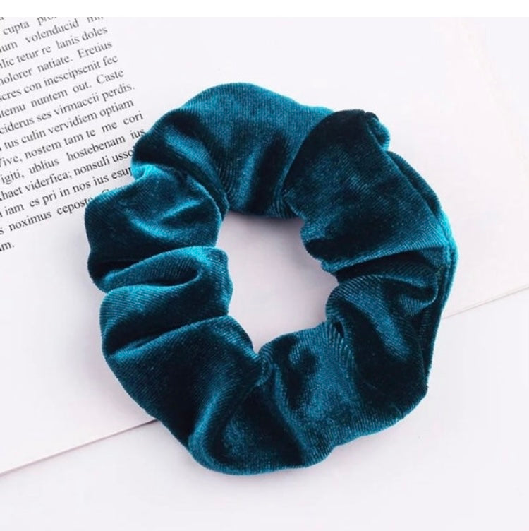 Damen Black Velvet Hair Band Scrunchies Bobbles Back to School Elastic  Ponytail Holder LA1855193