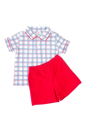 Shep Short Set - American Plaid - patch