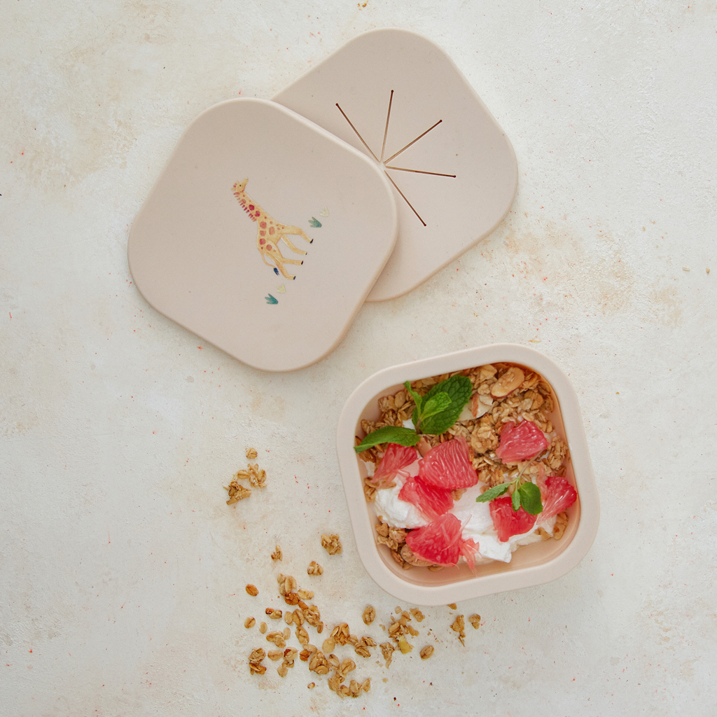 Austin Baby Collection Silicone Bento Box - Wildflower Ripe Peach