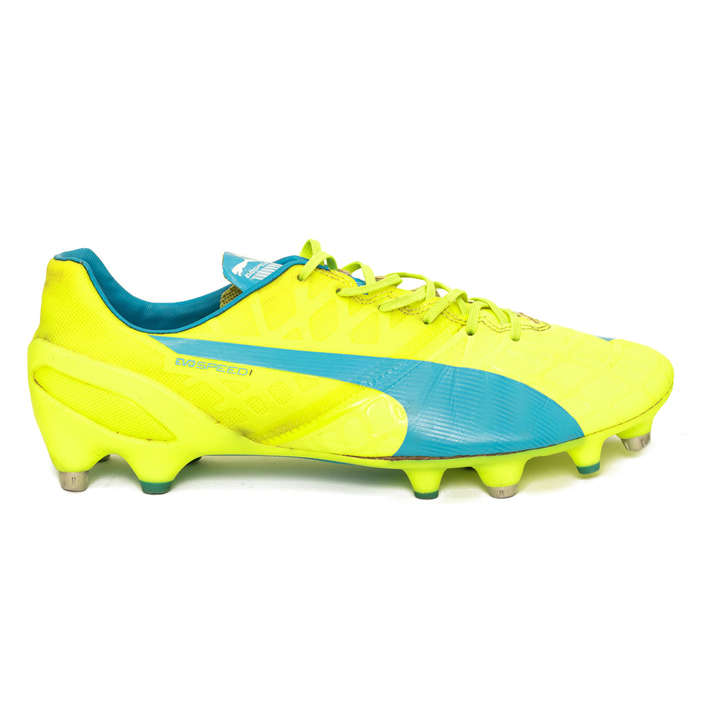 puma evospeed yellow and blue