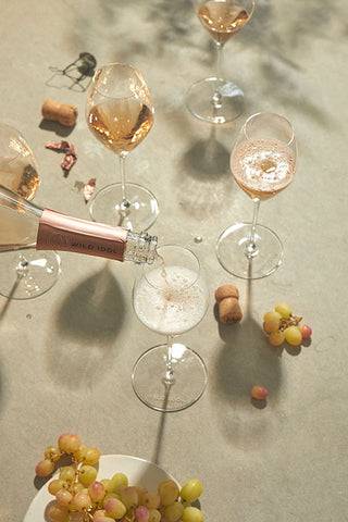enjoy a glass of Wild Idol's award-winning alcohol free sparkling rose
