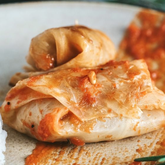 Cabbage rolls close-up