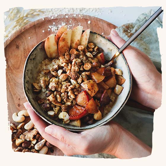 Apple cinnamon porridge