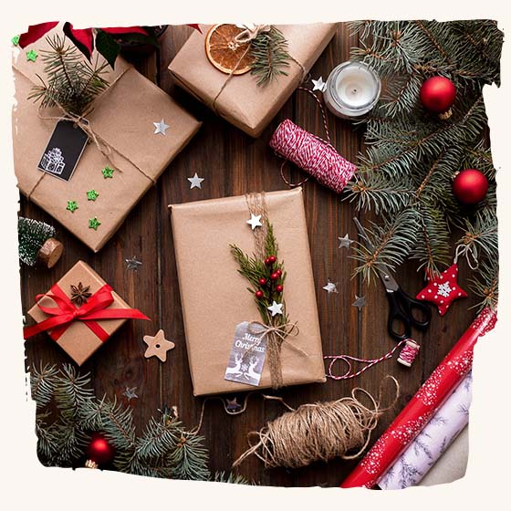 Nachhaltiges Weihnachten: Geschenkpapier aus nachhaltigem Papier