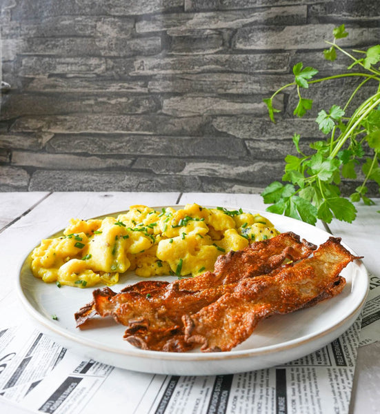 veganes Rührei mit Bacon 