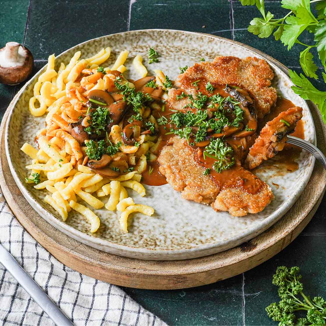 Veganes Jägerschnitzel