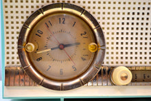 Load image into Gallery viewer, Chalfonte Blue Retro Jetsons 1960 Truetone D2801 Tube AM Clock Radio Totally Restored! - [product_type} - Truetone - Retro Radio Farm