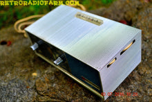 Load image into Gallery viewer, SOLD! - August 22, 2016 - STAINLESS STEEL Retro Vintage Mini Travel 1966 Bulova Series 130 Transistor Clock Radio Looks So Cool! - [product_type} - Bulova - Retro Radio Farm